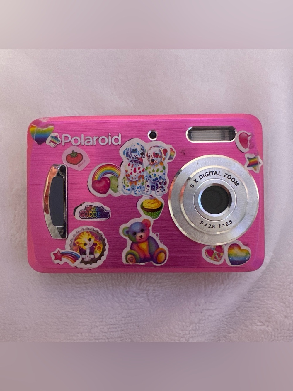 Polaroid Pink Point-and-Shoot Digital Camera with Silver Lens
